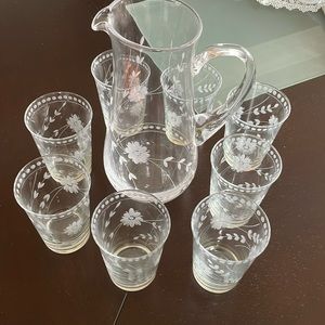 Pitcher and glass set